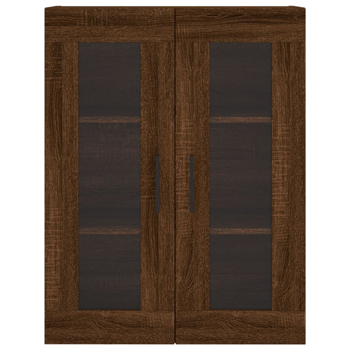 Dulap înalt, stejar maro, 69,5x34x180 cm, lemn compozit WALTI