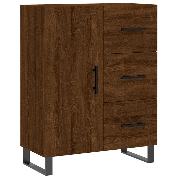 Dulap înalt, stejar maro, 69,5x34x180 cm, lemn compozit WALTI