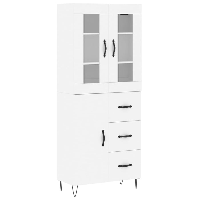 Dulap înalt, alb, 69,5x34x180 cm, lemn compozit WALTI