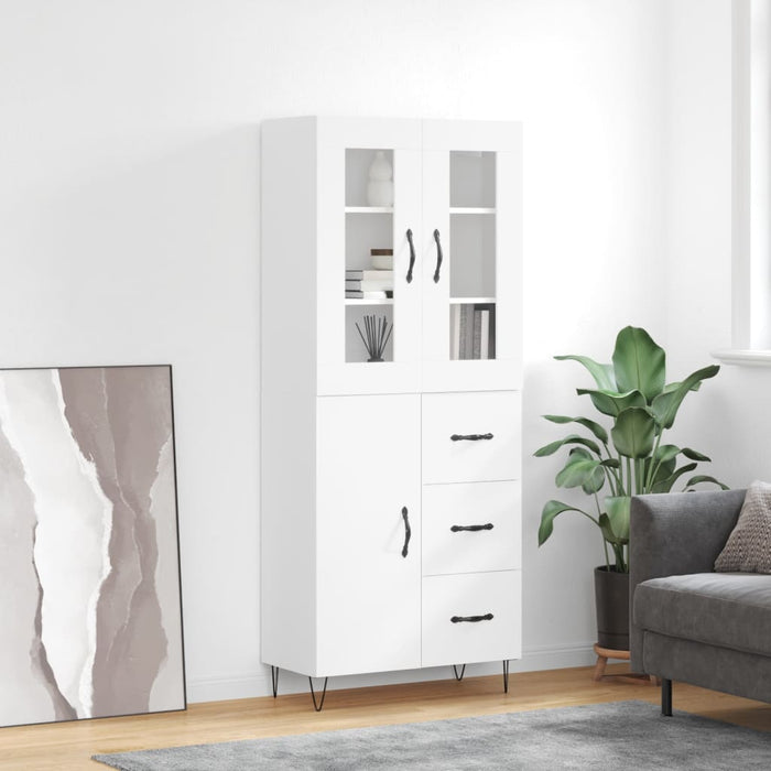 Dulap înalt, alb, 69,5x34x180 cm, lemn compozit WALTI