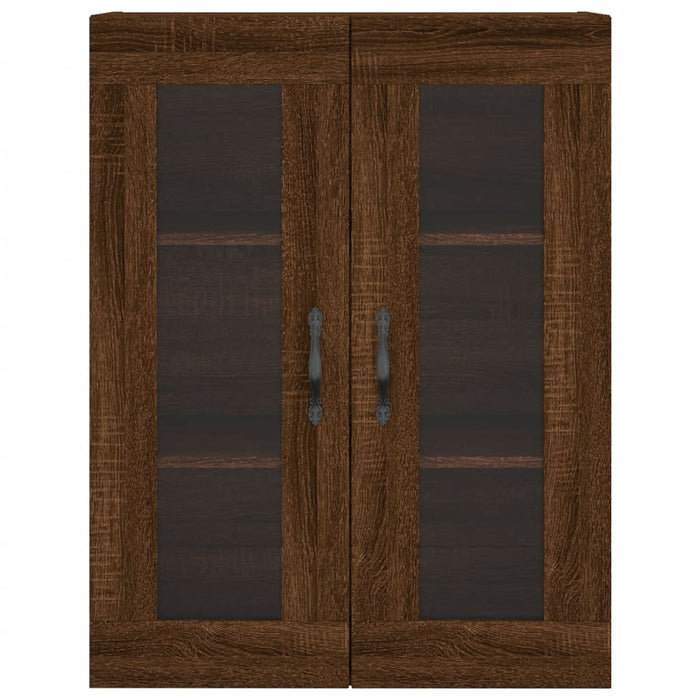 Dulap înalt, stejar maro, 69,5x34x180 cm, lemn compozit WALTI