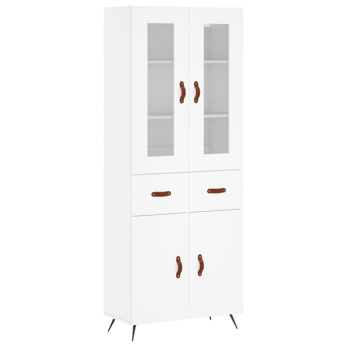 Dulap înalt, alb, 69,5x34x180 cm, lemn compozit WALTI