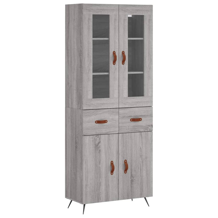 Dulap înalt, gri sonoma, 69,5x34x180 cm, lemn compozit - WALTI WALTI