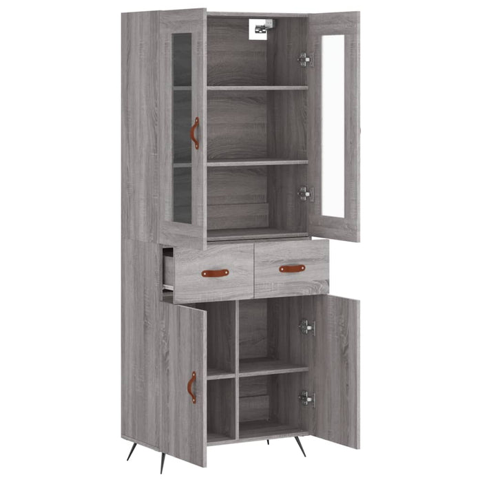 Dulap înalt, gri sonoma, 69,5x34x180 cm, lemn compozit - WALTI WALTI