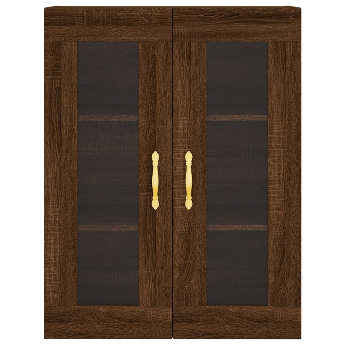 Dulap înalt, stejar maro, 69,5x34x180 cm, lemn compozit WALTI