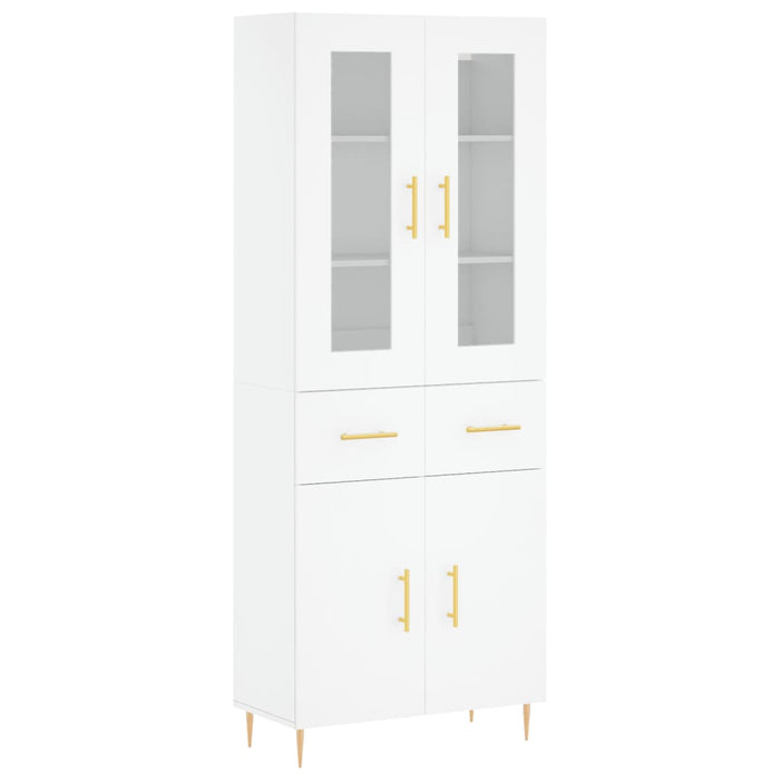 Dulap înalt, alb, 69,5x34x180 cm, lemn compozit - WALTI WALTI