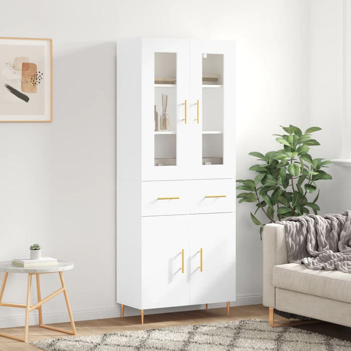 Dulap înalt, alb, 69,5x34x180 cm, lemn compozit - WALTI WALTI
