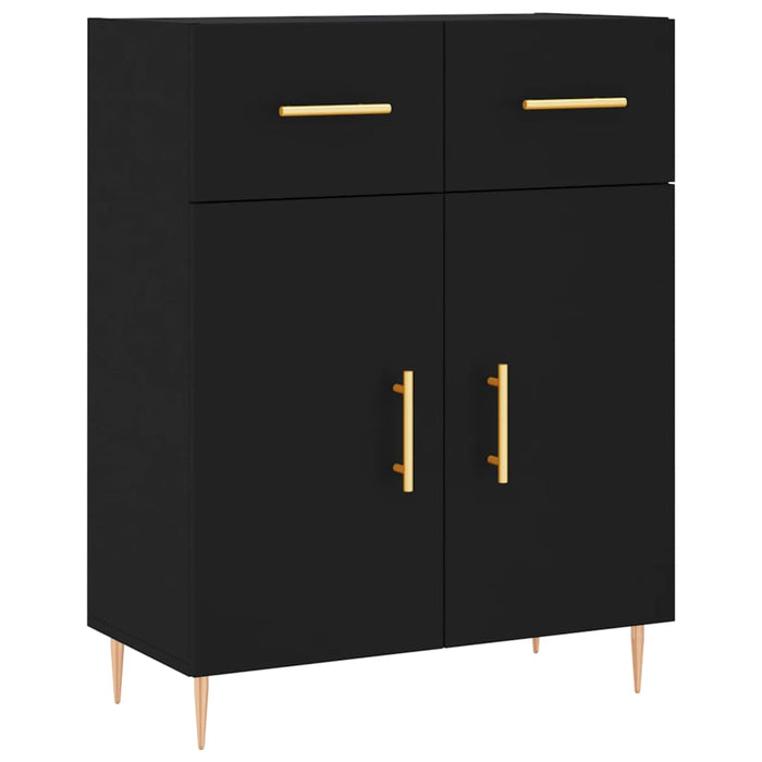 Dulap înalt, negru, 69,5x34x180 cm, lemn compozit WALTI