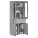 Dulap înalt, gri beton, 69,5x34x180, lemn compozit - WALTI WALTI