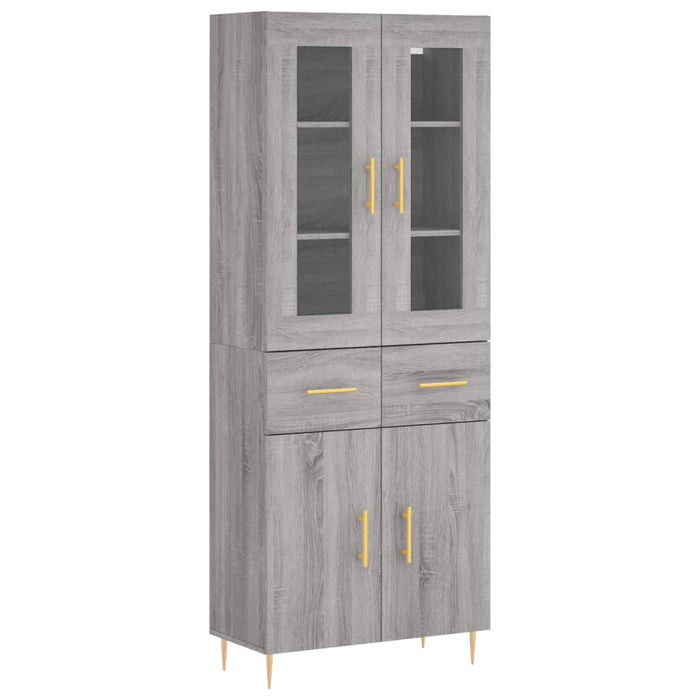Dulap înalt, gri sonoma, 69,5x34x180 cm, lemn compozit - WALTI WALTI