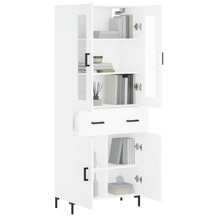 Dulap înalt, alb, 69,5x34x180 cm, lemn compozit WALTI