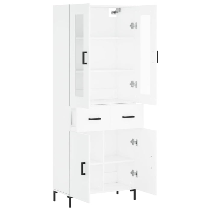 Dulap înalt, alb, 69,5x34x180 cm, lemn compozit WALTI