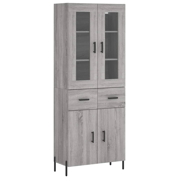 Dulap înalt, gri sonoma, 69,5x34x180 cm, lemn compozit - WALTI WALTI