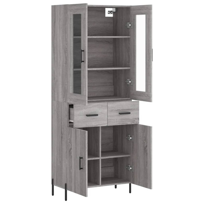 Dulap înalt, gri sonoma, 69,5x34x180 cm, lemn compozit - WALTI WALTI