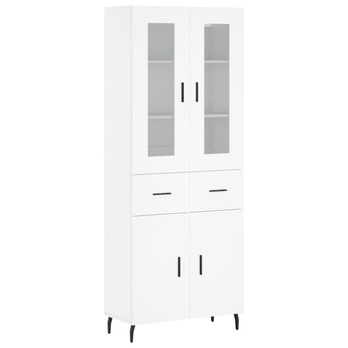 Dulap înalt, alb, 69,5x34x180 cm, lemn compozit - WALTI WALTI