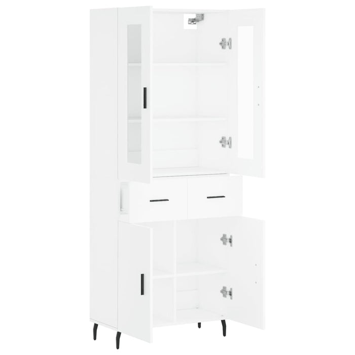 Dulap înalt, alb, 69,5x34x180 cm, lemn compozit - WALTI WALTI