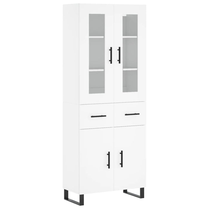 Dulap înalt, alb, 69,5x34x180 cm, lemn compozit - WALTI WALTI