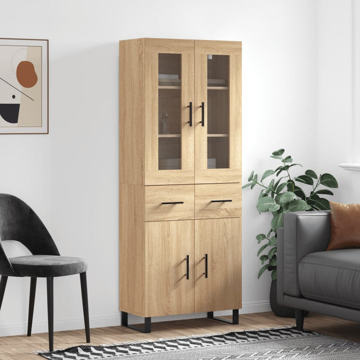 Dulap înalt, stejar sonoma, 69,5x34x180 cm, lemn compozit WALTI