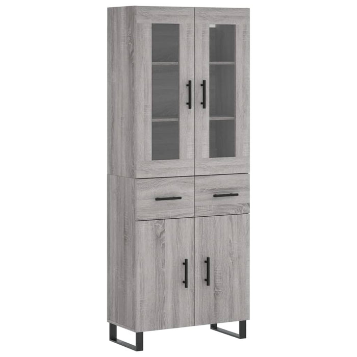 Dulap înalt, gri sonoma, 69,5x34x180 cm, lemn compozit - WALTI WALTI
