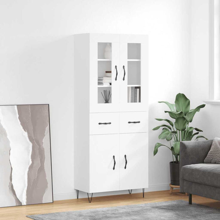 Dulap înalt, alb, 69,5x34x180 cm, lemn compozit - WALTI WALTI