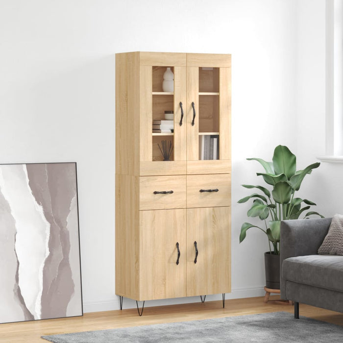 Dulap înalt, stejar sonoma, 69,5x34x180 cm, lemn compozit - WALTI WALTI