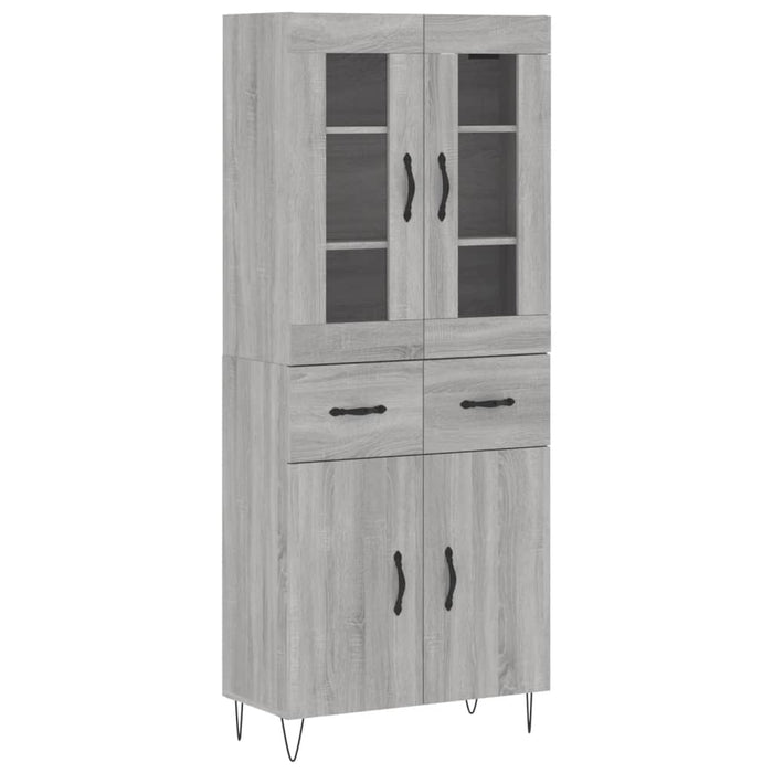 Dulap înalt, gri sonoma, 69,5x34x180 cm, lemn compozit - WALTI WALTI