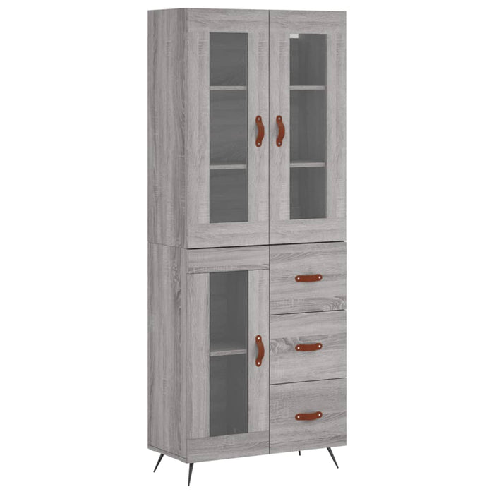 Dulap înalt, gri sonoma, 69,5x34x180 cm, lemn compozit - WALTI WALTI