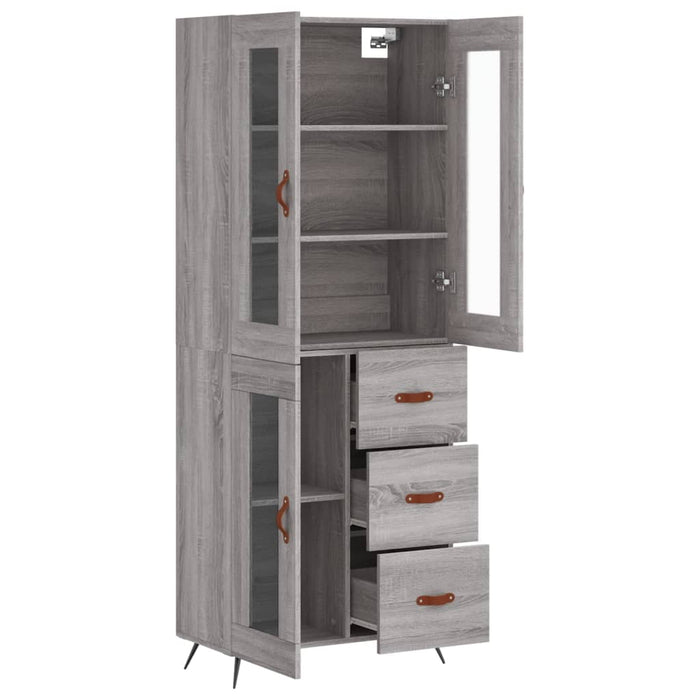 Dulap înalt, gri sonoma, 69,5x34x180 cm, lemn compozit - WALTI WALTI