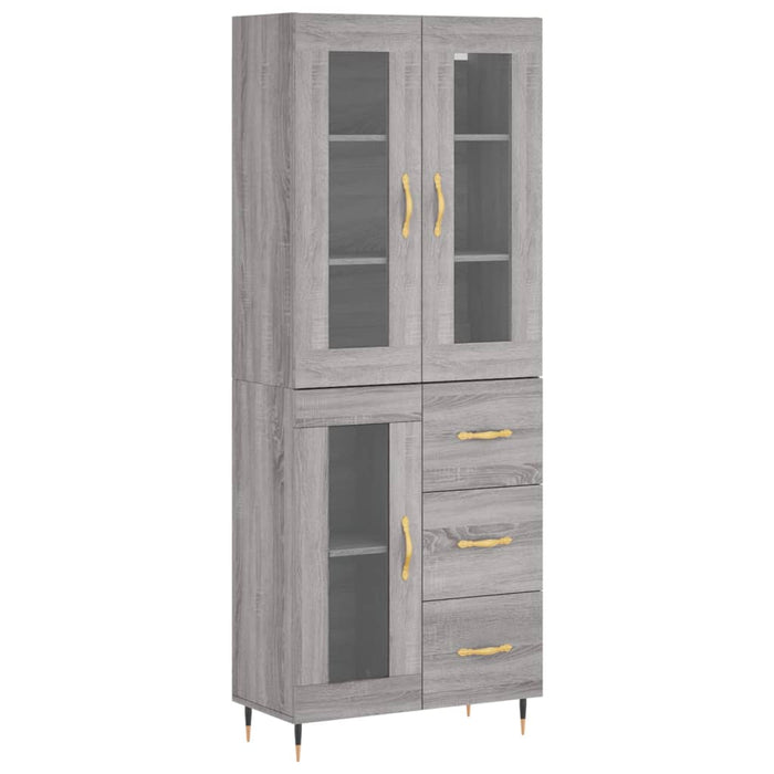 Dulap înalt, gri sonoma, 69,5x34x180 cm, lemn compozit - WALTI WALTI