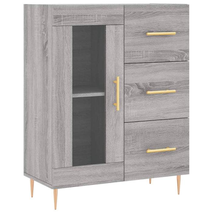 Dulap înalt, gri sonoma, 69,5x34x180 cm, lemn compozit WALTI