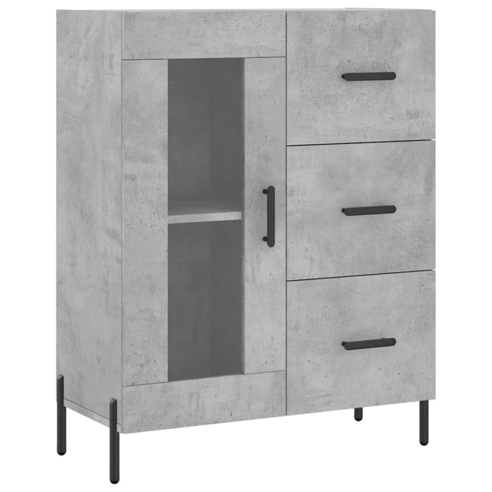 Dulap înalt, gri beton, 69,5x34x180, lemn compozit - WALTI WALTI