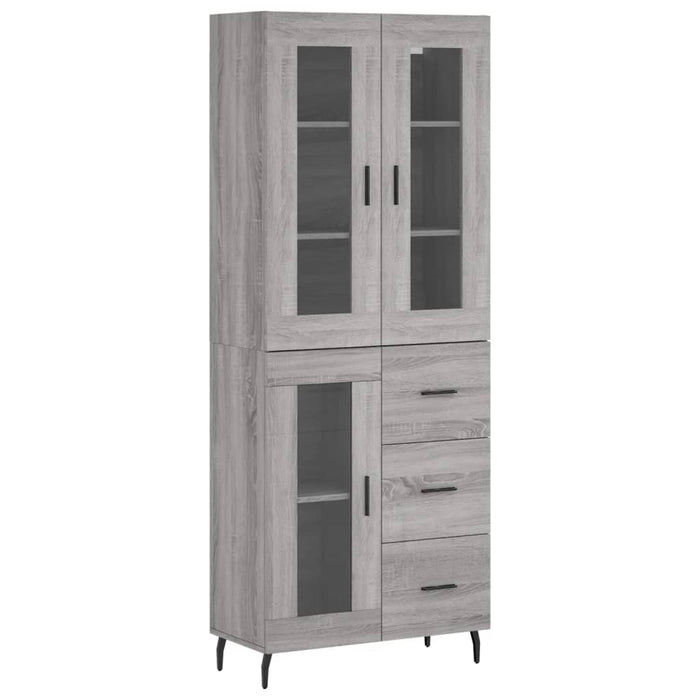 Dulap înalt, gri sonoma, 69,5x34x180 cm, lemn compozit WALTI