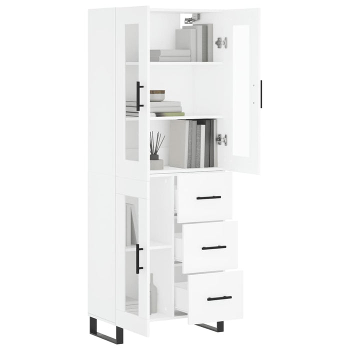 Dulap înalt, alb, 69,5x34x180 cm, lemn compozit WALTI
