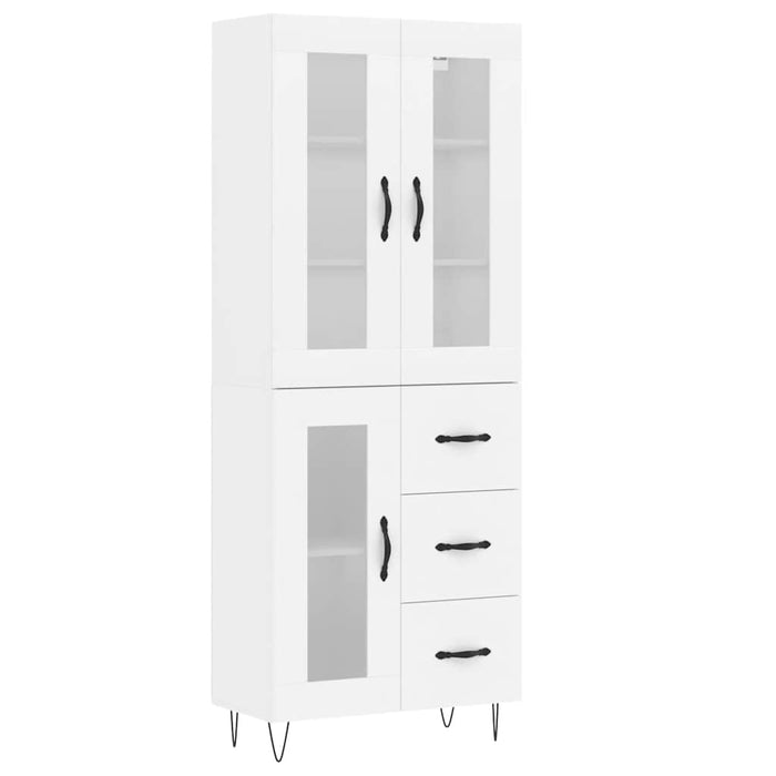 Dulap înalt, alb, 69,5x34x180 cm, lemn compozit - WALTI WALTI