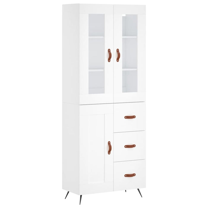 Dulap înalt, alb, 69,5x34x180 cm, lemn compozit WALTI