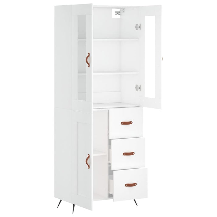 Dulap înalt, alb, 69,5x34x180 cm, lemn compozit WALTI