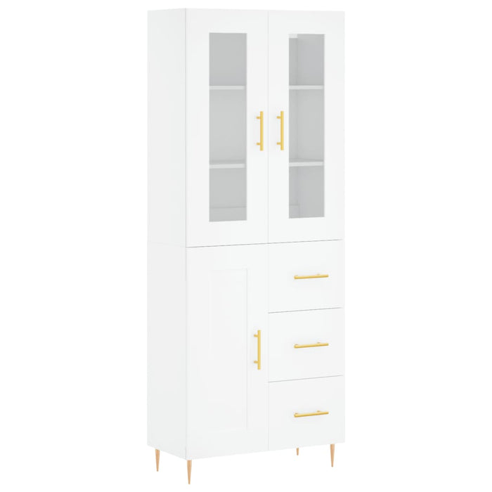 Dulap înalt, alb, 69,5x34x180 cm, lemn compozit WALTI