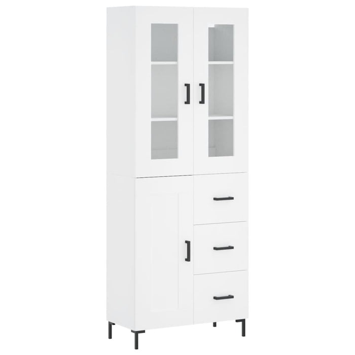 Dulap înalt, alb, 69,5x34x180 cm, lemn compozit WALTI