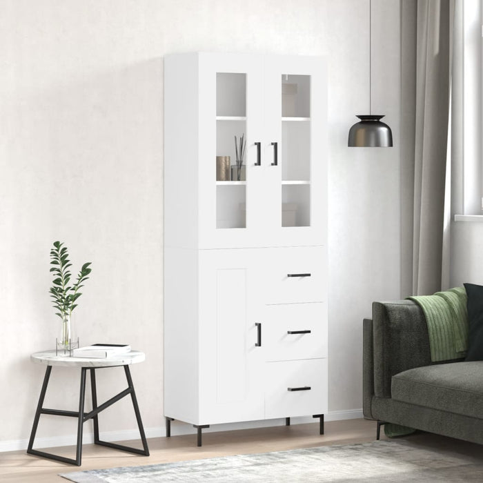 Dulap înalt, alb, 69,5x34x180 cm, lemn compozit WALTI