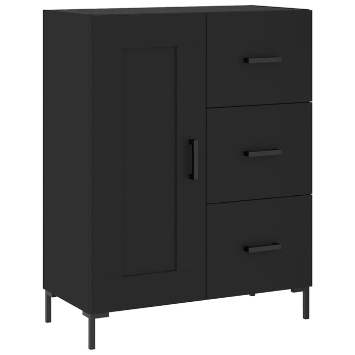 Dulap înalt, negru, 69,5x34x180 cm, lemn compozit WALTI