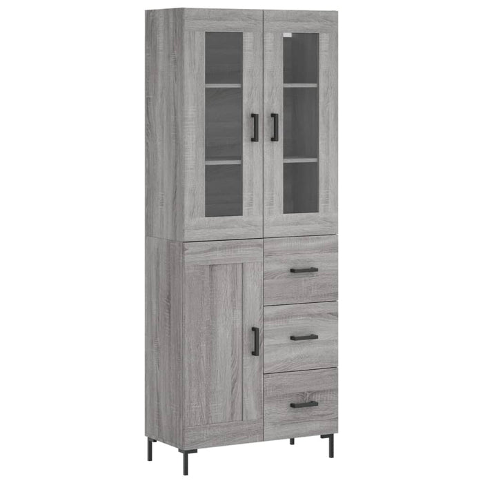 Dulap înalt, gri sonoma, 69,5x34x180 cm, lemn compozit - WALTI WALTI