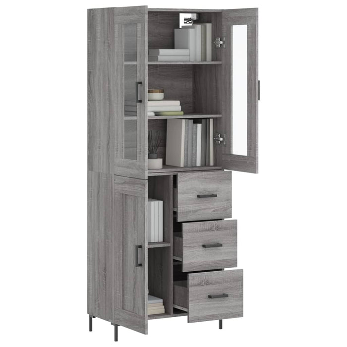 Dulap înalt, gri sonoma, 69,5x34x180 cm, lemn compozit - WALTI WALTI