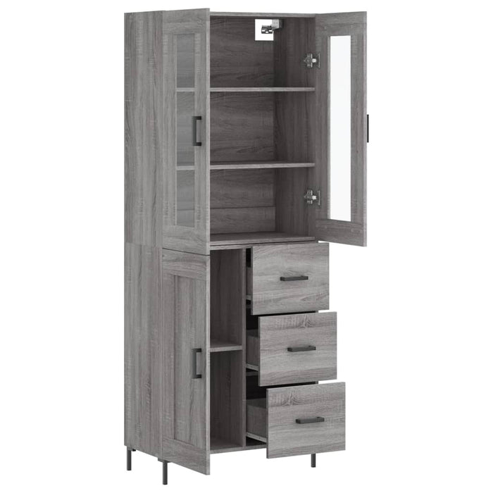 Dulap înalt, gri sonoma, 69,5x34x180 cm, lemn compozit - WALTI WALTI