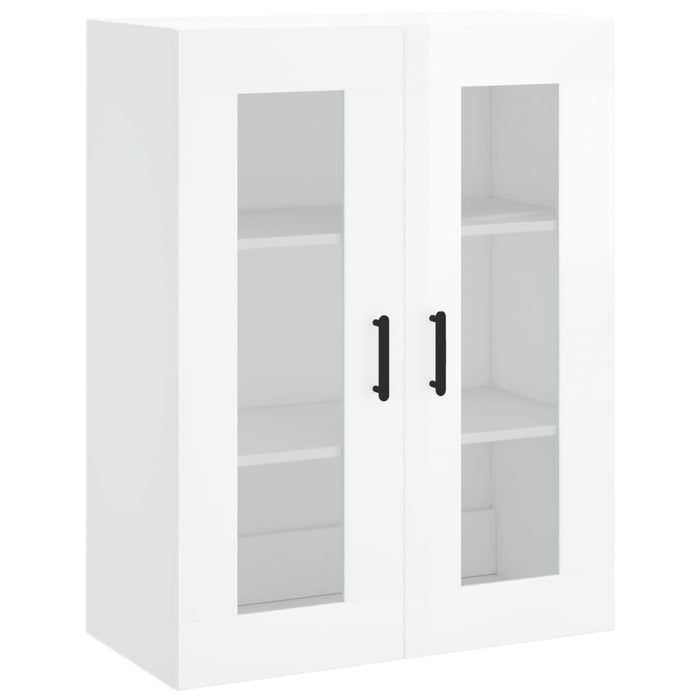 Dulap înalt, alb extralucios, 69,5x34x180 cm, lemn compozit WALTI
