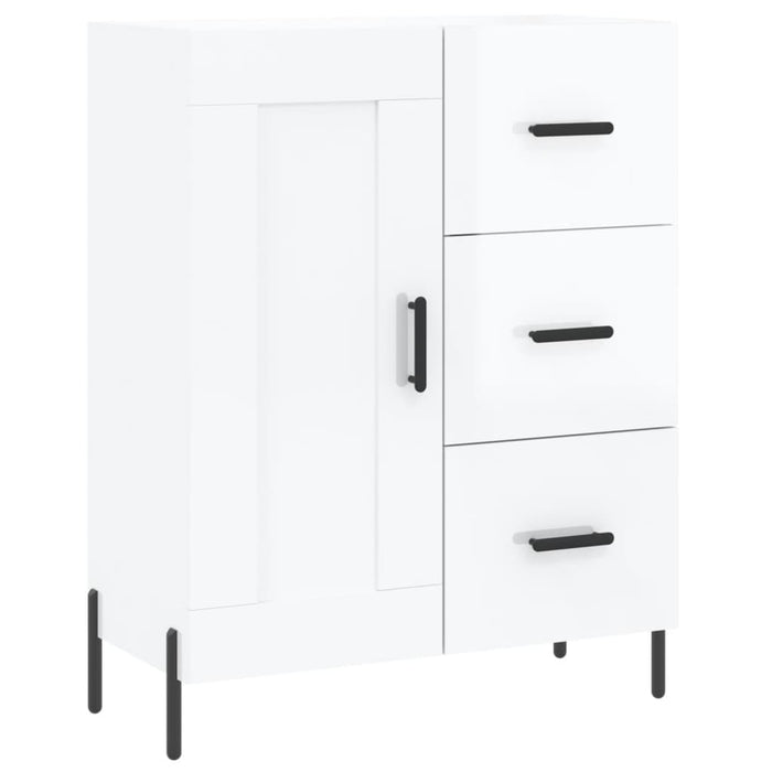 Dulap înalt, alb extralucios, 69,5x34x180 cm, lemn compozit WALTI