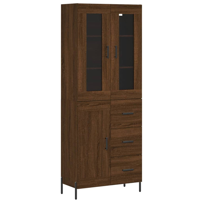 Dulap înalt, stejar maro, 69,5x34x180 cm, lemn compozit WALTI