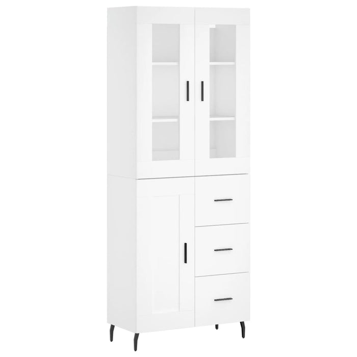 Dulap înalt, alb, 69,5x34x180 cm, lemn compozit - WALTI WALTI
