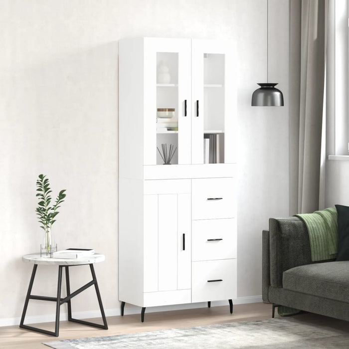 Dulap înalt, alb, 69,5x34x180 cm, lemn compozit - WALTI WALTI