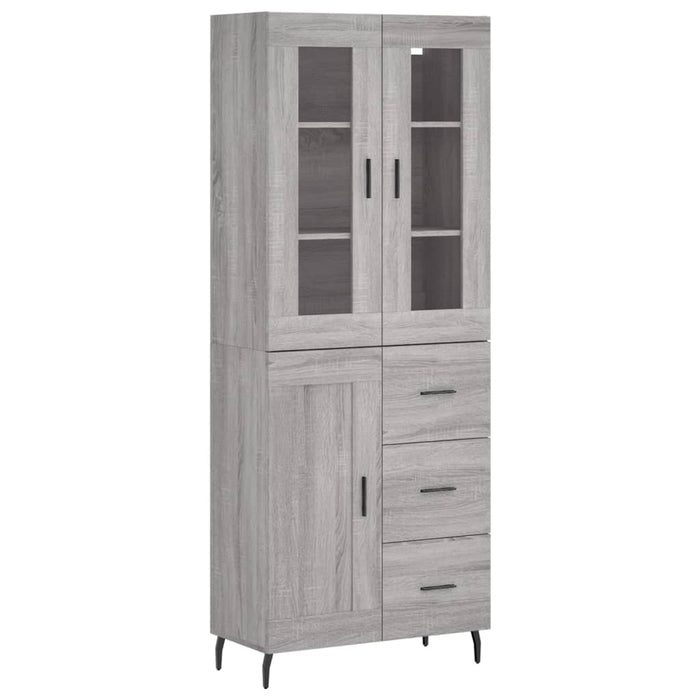 Dulap înalt, gri sonoma, 69,5x34x180 cm, lemn compozit - WALTI WALTI