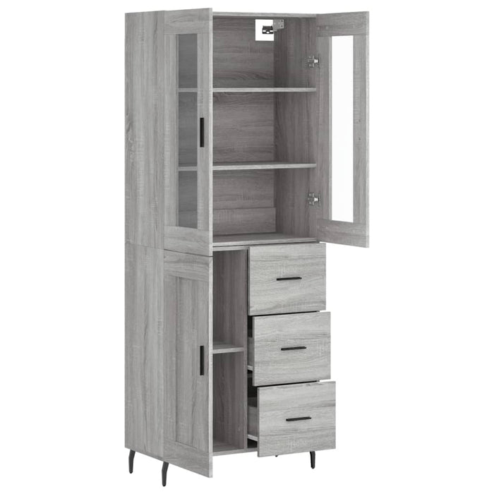 Dulap înalt, gri sonoma, 69,5x34x180 cm, lemn compozit - WALTI WALTI